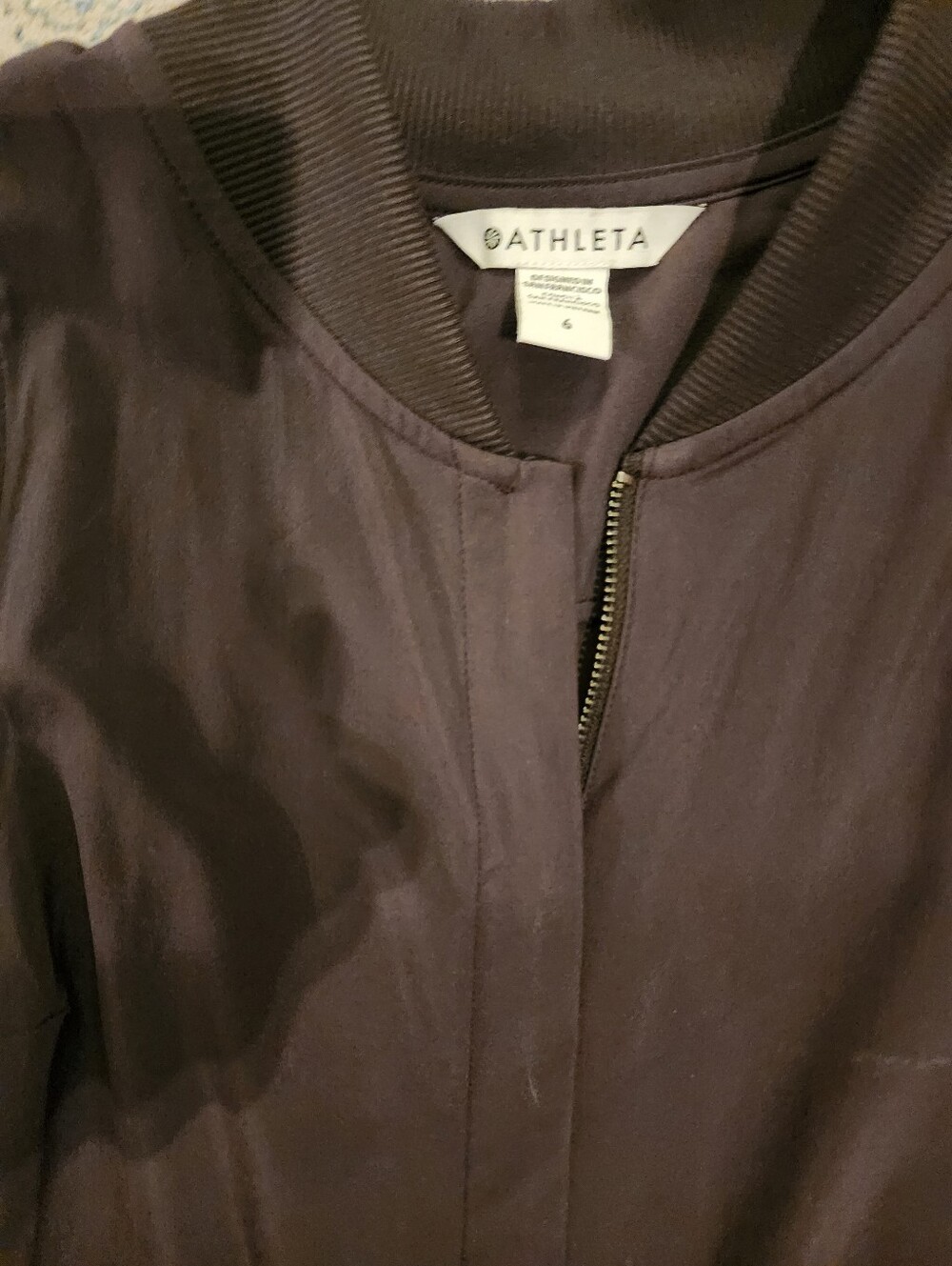 Athleta Brooklyn Sleeveless Cargo Jumpsuit in Deep Brown Size 6 - Picture 6 of 7
